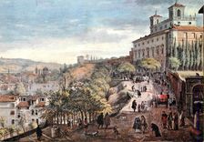 CPM Roma Gaspare Vanvitell (1653-1736) Veduta di ROma da Villa Madici