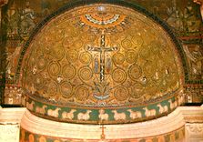 CPM Roma mosaique de l'abside (XII s) dans l'eglise de st clement