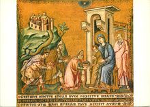 CPM Roma P Cavallini l'epiphanie (mosaique en st marie en trastevere)