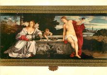 CPM Roma galleria borghese tiziano (1477 1576) amour sacre et amour profane