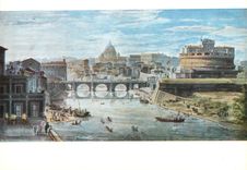 CPM Roma pinacoteca capitolina castel a angelo (Gaspare van wittel)