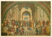 CPM La squola di atene raffaello vaticano roma