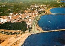 CPM Cambrils (tarragona) costa dorada vue aerienne au fond vilafortury
