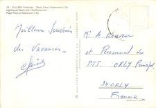 CPM Cullera (Valencia) Plage Phare et Restaurant L'illa