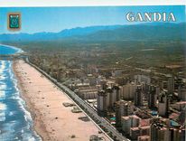 CPM Gandia Valencia Plage Vue aerienne 