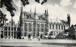CPM Bruges La Justice de Paix l'Hotel de Ville et Basilique du St Jang 