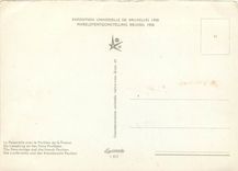 CPM Exposition Universelle de Bruxelles La Passerelle avec le Pavillon de la France 