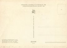 CPM Exposition Universelle de Bruxelles Le Pavillon des Etats Unis la nuit 