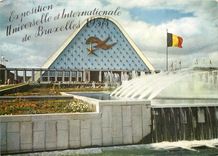 CPM Exposition Universelle de Bruxelles Facade principale des Grands Palais 