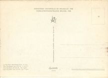 CPM Exposition Universelle de Bruxelles Le Pavillon des Etats unis la nuit 