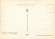 CPM Exposition Universelle de Bruxelles Le Pavillon de la France vue de profit 