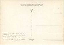 CPM Exposition Universelle de Bruxelles Les USA le Saint Siege et les Pays Arabes vues de la Passerelle 