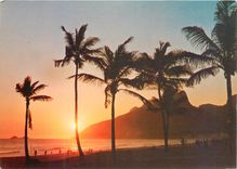 CPM Brasil Turistico Rio de Janeiro Sunset at Lebion Beach 