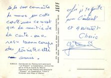 CPM Danseuses du Restaurant spectacle Le Rissani a Casablanca Armoiries de la Ville et Carte du Maroc 
