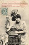 CPA Fantasy Woman music through old the Zither