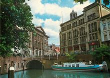 CPM Utrecht Holland Oudegracht met stadhuis