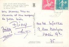 CPM Le Lac Leman France Suisse Gros bateau au large de la Cote Francoise Bateau