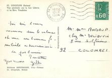 CPA St Gingolph Suisse Vue generale sur le Lac Leman et la Rive Vaudoise