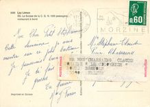 CPA Lac Leman La Suisse de la C g n passagers restaurant a bord Bateau