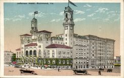 ETAS the Plain-USA-Virginia-Jefferson Richmond Hotel-car-flag - CPR