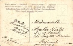 CPA Fantaisie Doux souvenir Eventail splendid !