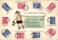 CPA Phantasie-Sprache der Semeuse Stempel