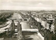 CPM Munchen Partie a.d Isar Blick Maximiliankirche