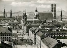 CPM Munchen Ludwigstrasse und Stadtsilhouette
