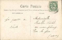 Fantasy - Fantasy - to offer it one picking a flower but one gives up his heart - dress - CPA