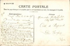 Fantaisie -Fantasy - Le Dimanche des Amoroureaux - Sur mes levres mon coeur s'elance je le sens battre - CPA 