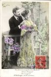 Fantasy - Militaria - couple - Un bouquet de muguet - Marthe Varlet - soldat - CPA 