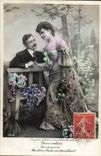 Fantaisie - couple - Ma levre baise en tremblant - Marthe Varlet - CPA 
