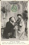 Fantaisie - Lecon de Musique - instrument - L'amour que vous charmer aimable virtuose - Marthe Varlet -CPA 