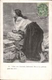 Fantaisie - Femme -mandoline - musique - bateau - Dans mes chansons j'adorerais Dieu -Marthe Varlet - CPA 