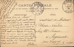 Fantasy - Woman - Mandoline - Music - instrument - Regrets of Nice - Marthe Varlet - CPA