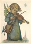 CPM Enfant Violon Ange