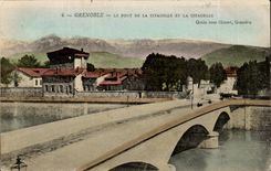 Isere - Grenoble - the Bridge of the Citadel and the Citadel - CPA