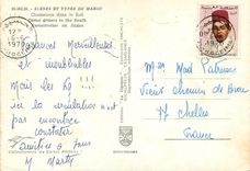 CPM Scenes et types du maroc chameliers dans le sud