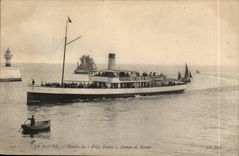 Le Havre CPA Entrance of Felix FAure Boat of Rouen
