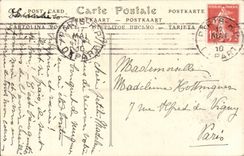 Paris CPA View on the Seine the bridge of the Saints Fathers