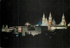 CPM Santiago de compostela 53 la cathedrale vue nocturne