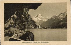 CPA Axenstrasse mit Fluelen und Bristenstock