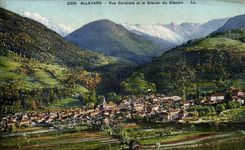 CPA Suisse Allevard Vue generale et le glacier du Gleyzin