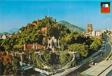 CPM Chile Santiago Carro Santa Lucia vista panoramica