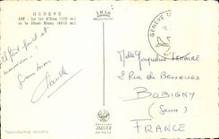 Swiss CPA Geneva the water jet and the Mount Blanc