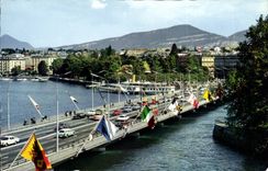 Swiss CPSM Geneva the bridge of Mont Blanc