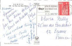 Swiss CPSM Geneva the bridge of Mont Blanc