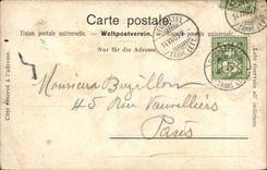 Swiss CPA Neuchâtel the castle and the Alps