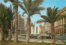 CPM Valencia Place du Chef Fontaine Monumentale