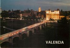 CPM Valencia Tours de Serranos de Nuit 